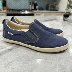 Taos Dandy Blue Slip-on Sneakers Flats Shoes Comfort Size 7 Canvas